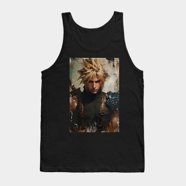 FF7 Rebirth Cloud Strife Tank Top by peculiarbutcute